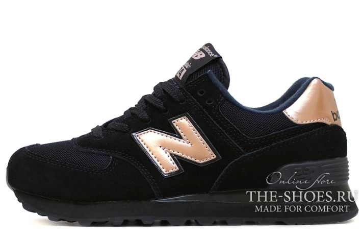 Кроссовки New Balance 574 Black bronze  черные