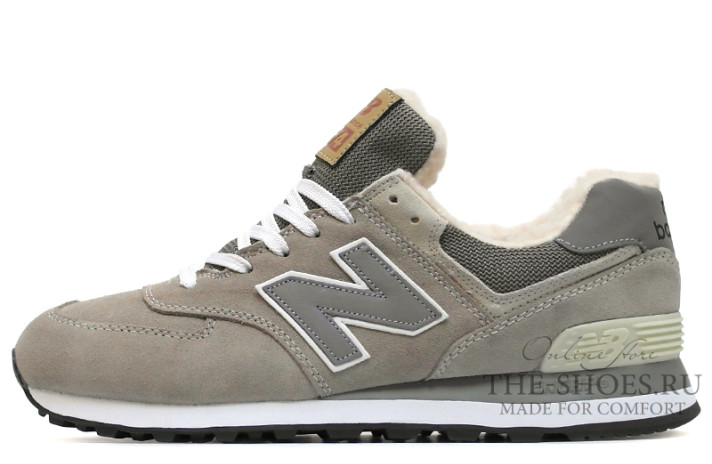 Кроссовки New Balance 574 winter wolf gray  серые