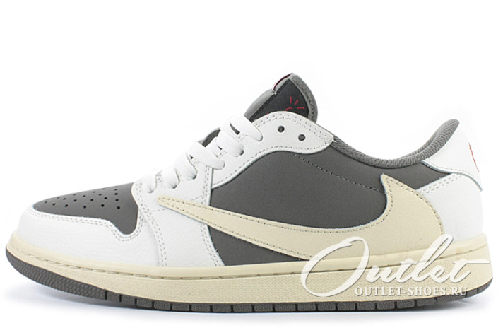 Кроссовки Nike Air Jordan 1 Low Travis Scott Reverse Mocha DM7866-162 белые, коричневые