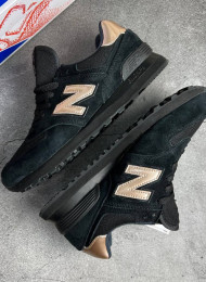 Кроссовки New Balance 574 Black bronze живое фото 1