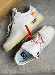 Кроссовки Nike Air Force 1 Low Off White X Sail живое фото 2