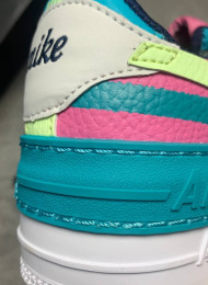 Кроссовки Nike Air Force 1 Low Shadow Smoke Grey Barely Volt Aqua живое фото 4