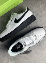 Кроссовки Nike Air Force 1 Low White Black Midsole живое фото 2