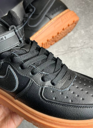 Кроссовки Nike Air Force 1 High Boot Gore-Tex Black Toffy живое фото 3