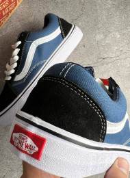 Кеды Vans Old Skool Navy White живое фото 4